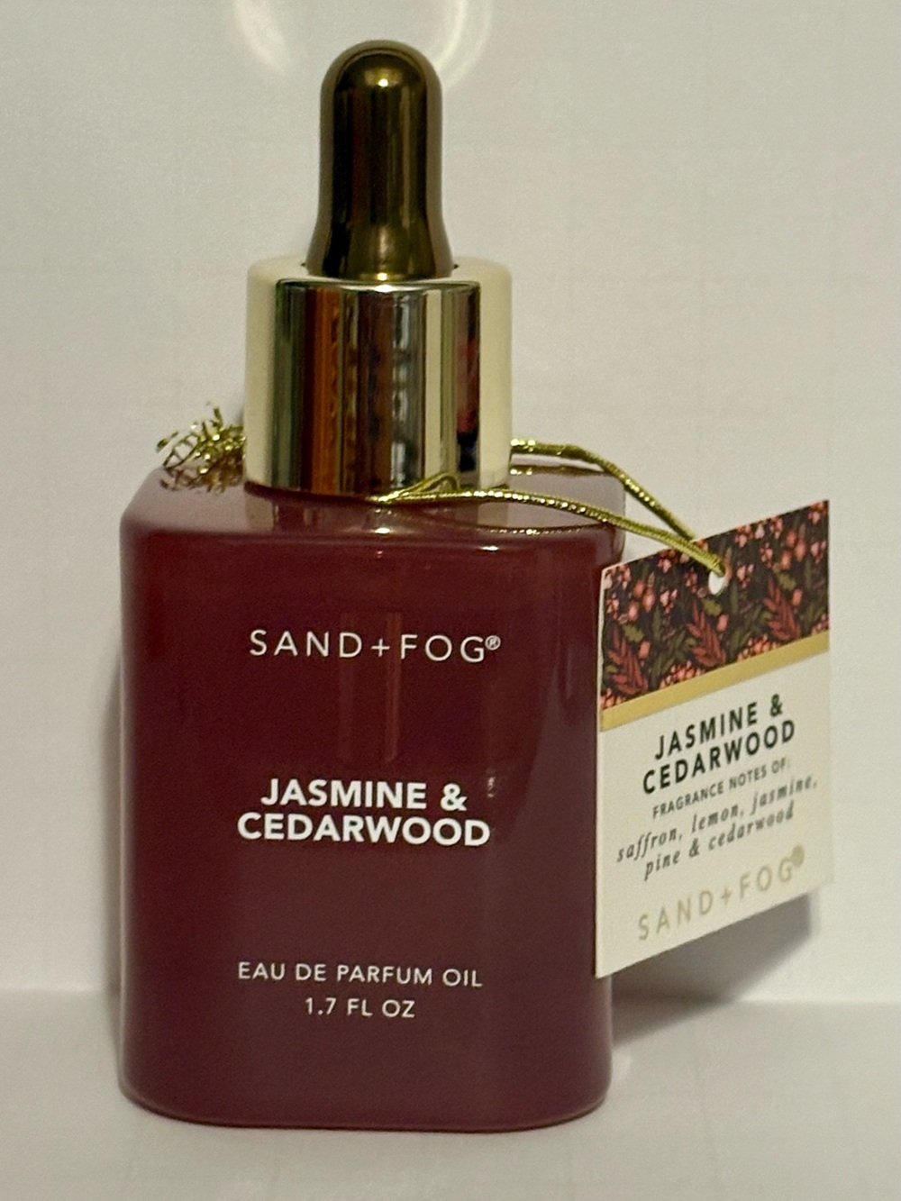 SAND+FOG Jasmine & Cedarwood Eau de Parfum Oil - NEW